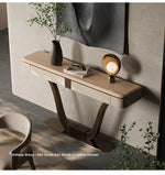 Elegant PU Leather and Black Walnut Cabinet with Metal Accents - Modern Home Storage Solution fsu-5241