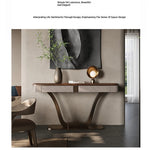 Elegant PU Leather and Black Walnut Cabinet with Metal Accents - Modern Home Storage Solution fsu-5241