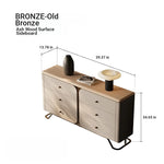 Stylish PU Leather Cabinet with Ash Wood and Black Walnut Finish – Modern Storage Solution for Your Home fsu-5244