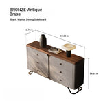 Stylish PU Leather Cabinet with Ash Wood and Black Walnut Finish – Modern Storage Solution for Your Home fsu-5244