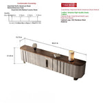 Sleek PU Leather TV Stand with Black Walnut Wood Finish - Modern Multi-Layer Board Design for Stylish Living Rooms fsu-5245