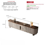 Sleek PU Leather TV Stand with Black Walnut Wood Finish - Modern Multi-Layer Board Design for Stylish Living Rooms fsu-5245