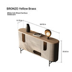 Modern PU Leather and Ash Wood Cabinet - Stylish Storage Solution for Contemporary Interiors fsu-5247