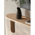 Modern PU Leather and Ash Wood Cabinet - Stylish Storage Solution for Contemporary Interiors fsu-5247