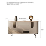 Modern PU Leather and Ash Wood Cabinet - Stylish Storage Solution for Contemporary Interiors fsu-5247