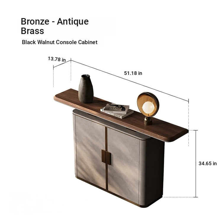 Elegant PU Leather and Black Walnut Wood Cabinet - Modern Storage Solution for Stylish Homes fsu-5248