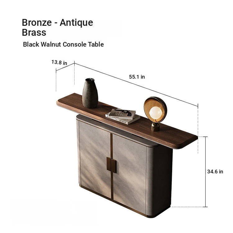 Elegant PU Leather and Black Walnut Wood Cabinet - Modern Storage Solution for Stylish Homes fsu-5248