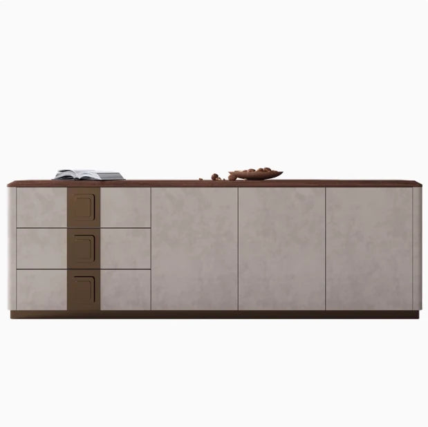 Luxurious PU Leather TV Stand with Black Walnut Wood Finish - Elegant & Stylish Entertainment Center fsu-5250