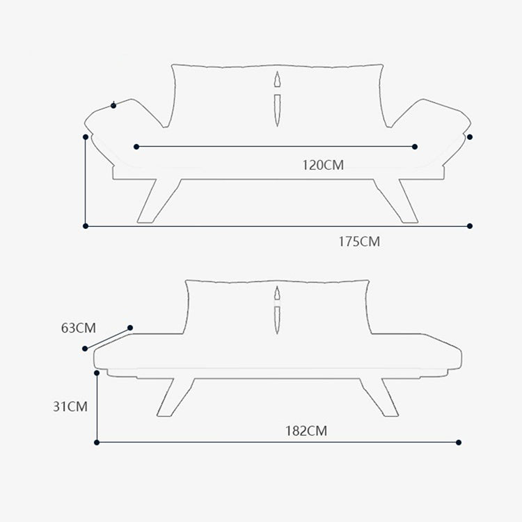 Premium Modern Sofa - Light Gray, Black, Khaki, Blue, Dark Brown - Pine Wood Frame, Cotton-Linen Upholstery fsx-1000