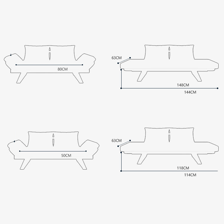 Premium Modern Sofa - Light Gray, Black, Khaki, Blue, Dark Brown - Pine Wood Frame, Cotton-Linen Upholstery fsx-1000