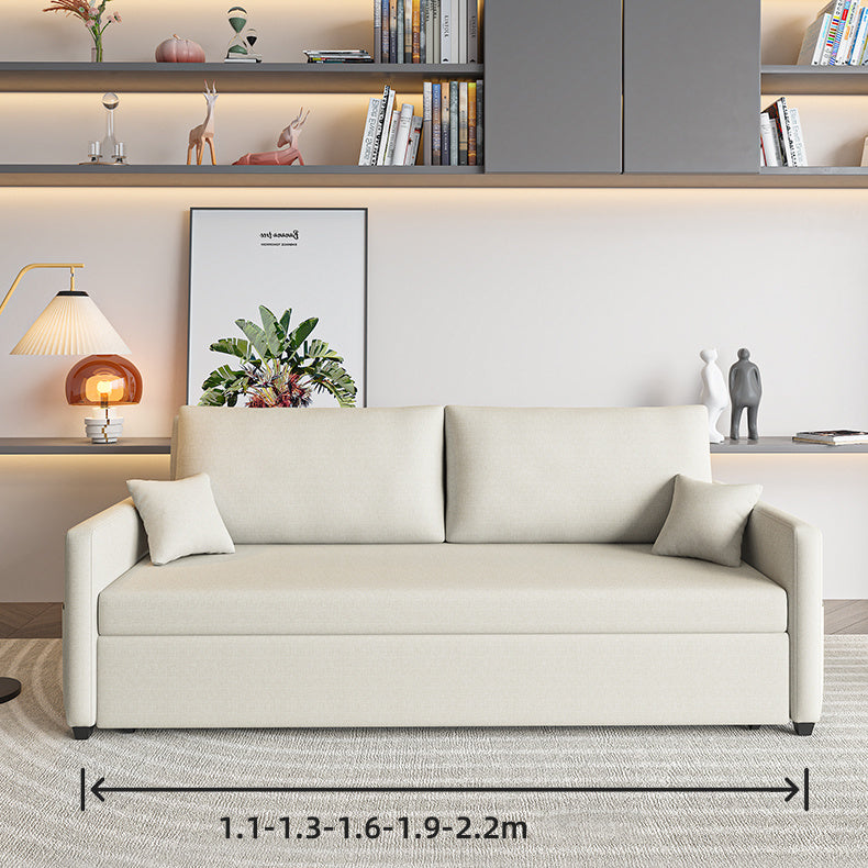 Modern Cotton-Linen Sofa - Khaki, Light Gray, Dark Blue, Brown and BlueGray Options - Stylish Wooden Frame fsx-1002