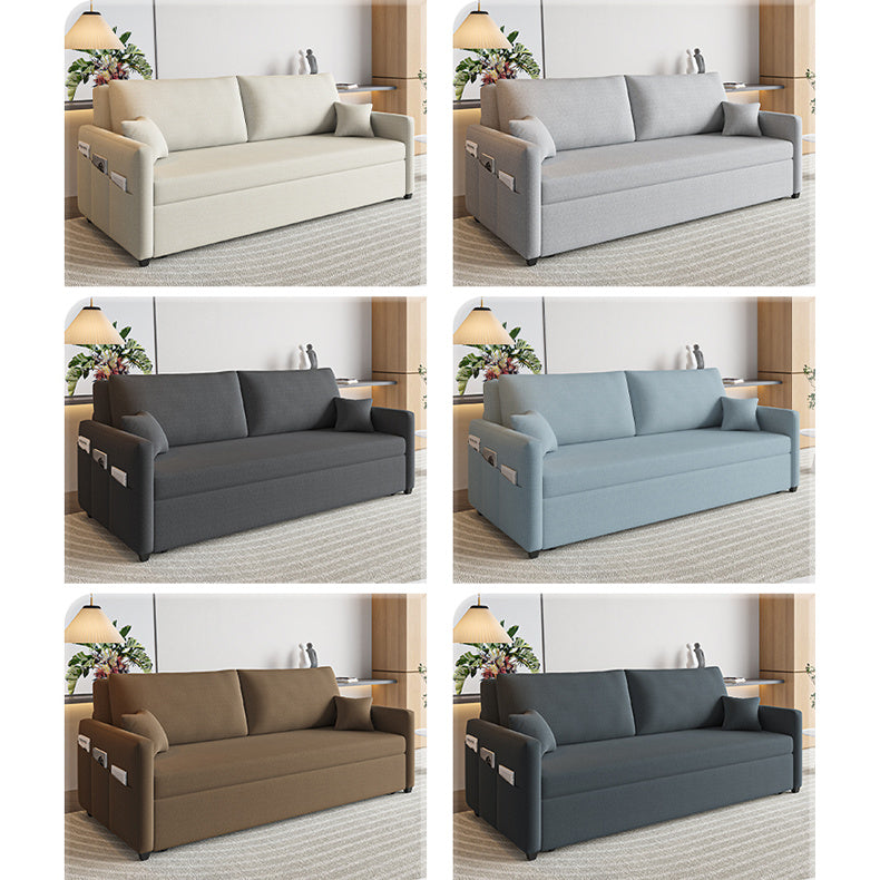 Modern Cotton-Linen Sofa - Khaki, Light Gray, Dark Blue, Brown and BlueGray Options - Stylish Wooden Frame fsx-1002