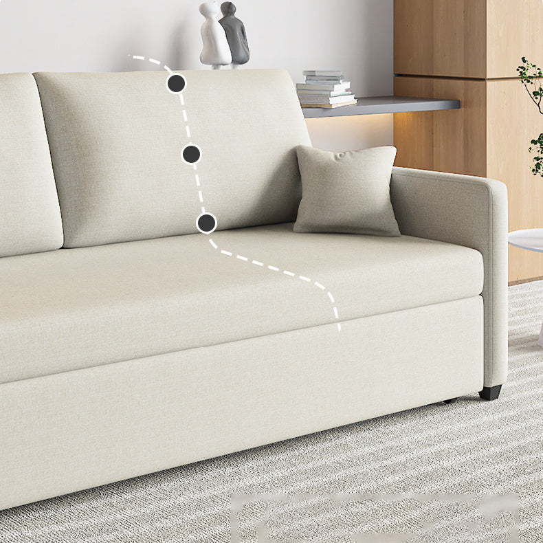 Modern Cotton-Linen Sofa - Khaki, Light Gray, Dark Blue, Brown and BlueGray Options - Stylish Wooden Frame fsx-1002