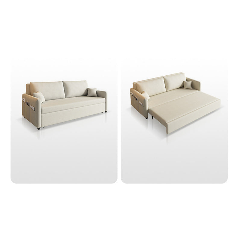 Modern Cotton-Linen Sofa - Khaki, Light Gray, Dark Blue, Brown and BlueGray Options - Stylish Wooden Frame fsx-1002