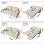 Stylish Multi-Color Sofa in Khaki, Light Gray, Dark Blue, and Brown with Wood Frame and Cotton-Linen Fabric fsx-1003