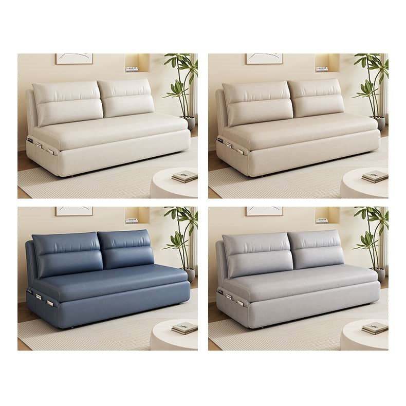 Luxurious Dark Leathaire Sofa - Elegant White, Champagne, Blue, and Light Gray Options! fsx-1009