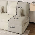 Stylish Sofa Collection: Khaki, Light Gray, Dark Blue, Brown & BlueGray Linen fsx-1011