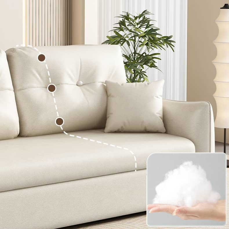 Luxurious Dark Leathaire Sofa in White Champagne Blue with Light Gray Accents – Perfect Blend of Comfort and Style fsx-1013