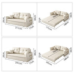 Luxurious Dark Leathaire Sofa in White Champagne Blue with Light Gray Accents – Perfect Blend of Comfort and Style fsx-1013