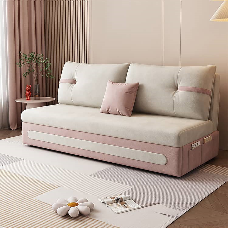 Versatile Multi-Color Suede Fabric Sofa: Stylish Orange, Beige, Light Brown, Pink, Green, Blue & Dark Gray Options fsx-1016