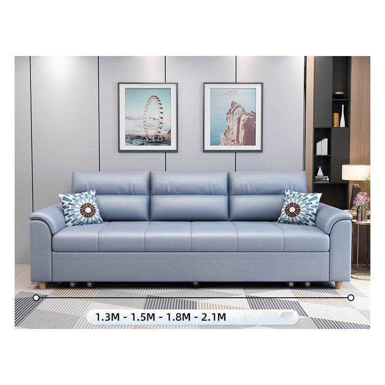 Stylish Leathaire Sofa in Light Blue, Gray, Pink, Dark Green, and White – Ultimate Comfort and Elegance fsx-1017