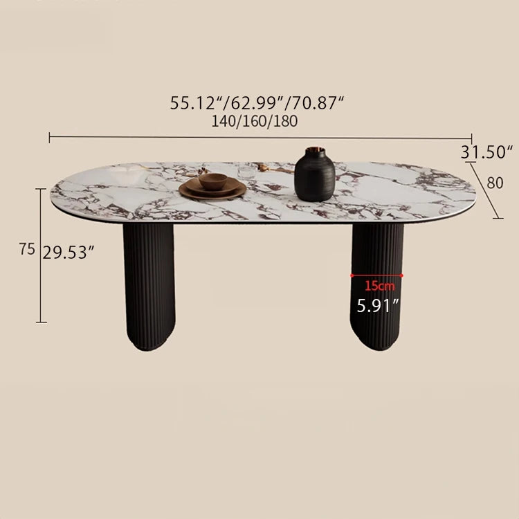 Stylish Ash Wood Dining Table with Ceramic Sintered Stone Top - Modern Elegance for Your Home ful-4442