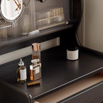 Elegant Ash Wood Stool with Synthetic Leather Seat - Perfect for Any Space ful-4446-st