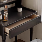 Elegant Ash Wood Stool with Synthetic Leather Seat - Perfect for Any Space ful-4446-st
