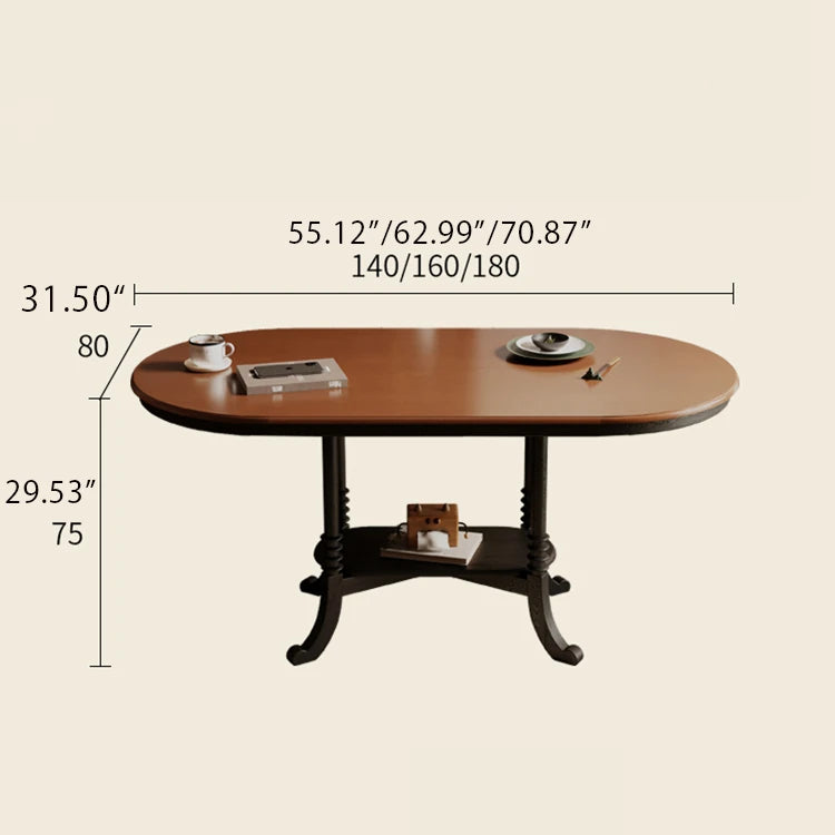 Elegant Cherry and Ash Wood Dining Table - Timeless Craftsmanship for Your Home ful-4454