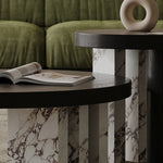 Modern Multi-Layer Tea Table with Stone Accent – Elevate Your Living Space ful-4465