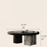 Modern Multi-Layer Tea Table with Stone Accent – Elevate Your Living Space ful-4465