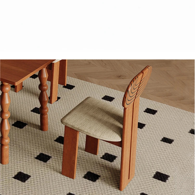 Innovative Ash Wood Dining Chair with Cotton-Ramie Upholstery - Modern Elegance for Your Home ful-4468