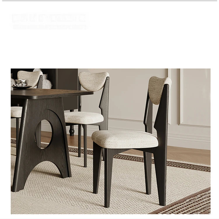 Modern Ash Wood Dining Chair with Cushioned Seat - Elegant Design for Home Décor ful-4469