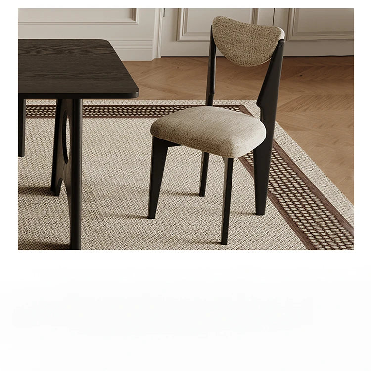 Modern Ash Wood Dining Chair with Cushioned Seat - Elegant Design for Home Décor ful-4469