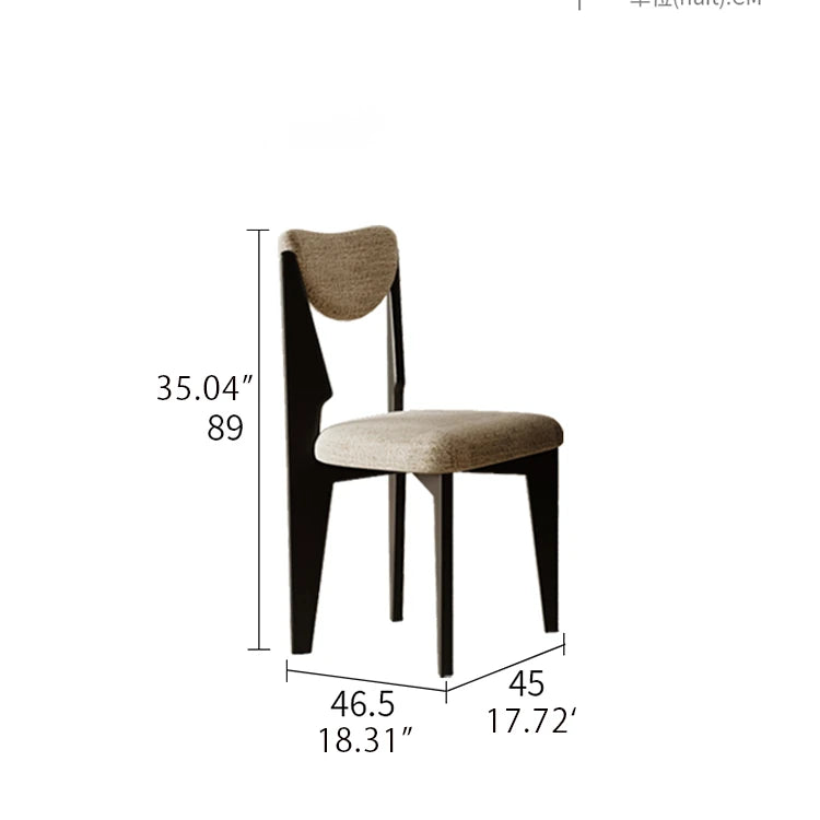 Modern Ash Wood Dining Chair with Cushioned Seat - Elegant Design for Home Décor ful-4469