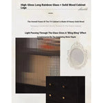 Elegant Black Tempered Glass TV Cabinet - Modern Living Room Furniture with Storage Solutions fvp-4588