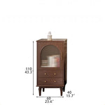 Elegant Tempered Glass Cabinet – Modern Black Storage Solution for Your Home fvp-4589