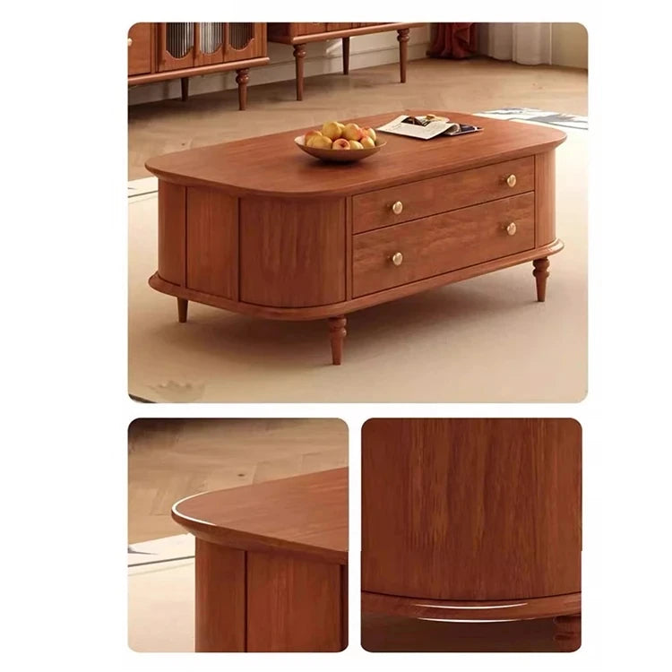 Mid-Century Modern Coffee Table with Elegant Design and Ample Storage fvp-4590