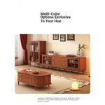 Mid-Century Modern TV Cabinet with Tempered Glass Doors - Stylish Storage Solution for Living Room fvp-4591