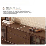 Mid-Century Modern TV Cabinet with Tempered Glass Doors - Stylish Storage Solution for Living Room fvp-4591