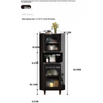 Stylish Oak Glass Cabinet - Elegant Storage Solution for Modern Homes, Durable Solid Wood Frame fvp-4594