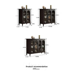 Elegant Glass Cabinet with Sleek Black Finish - Modern Storage Solution for Home Décor fvp-4595