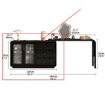 Stylish Black Glass-Cabinet with Three Spacious Drawers – Ultimate Storage Solution! fvp-4596