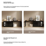 Stylish Black Glass-Cabinet with Three Spacious Drawers – Ultimate Storage Solution! fvp-4596