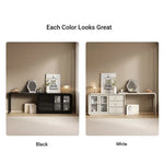 Stylish Black Glass-Cabinet with Three Spacious Drawers – Ultimate Storage Solution! fvp-4596
