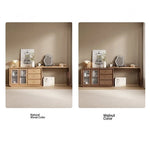 Stylish Black Glass-Cabinet with Three Spacious Drawers – Ultimate Storage Solution! fvp-4596