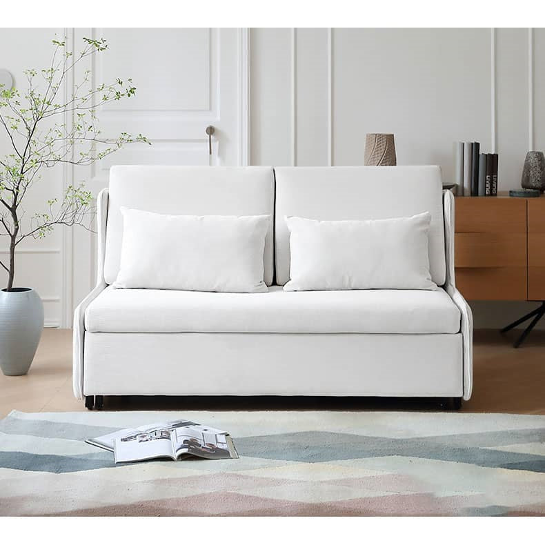 Cozy Beige Corduroy Sofa with Solid Wood Frame – Perfect for Modern Living Rooms fwlp-942