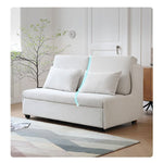 Cozy Beige Corduroy Sofa with Solid Wood Frame – Perfect for Modern Living Rooms fwlp-942