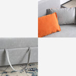 Chic Light Gray Blue Sofa - Solid Wood Frame & Premium Leathaire Upholstery fwlp-944