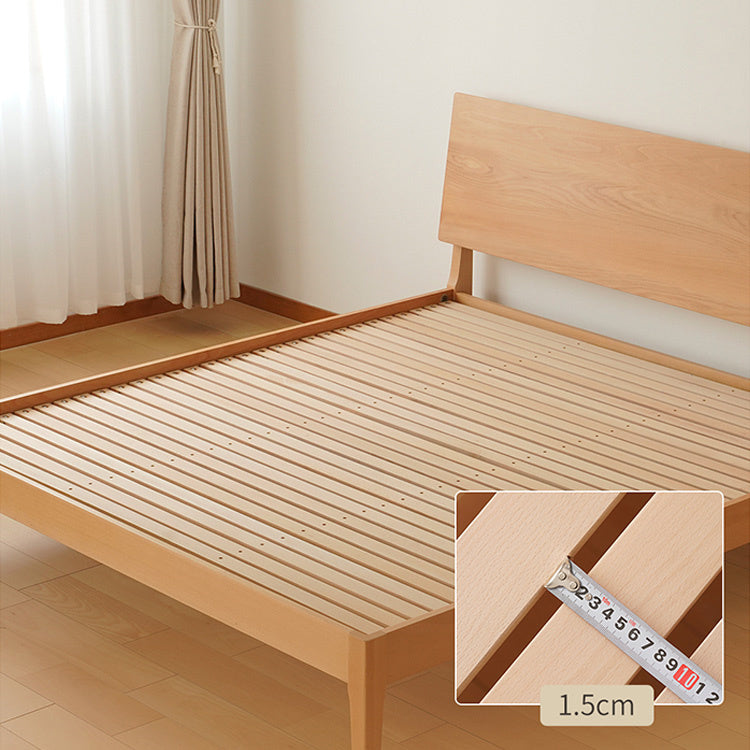 Stylish Beech Wood Bed Frame with Metal Accents – Perfect for a Modern Bedroom! fxgmz-581